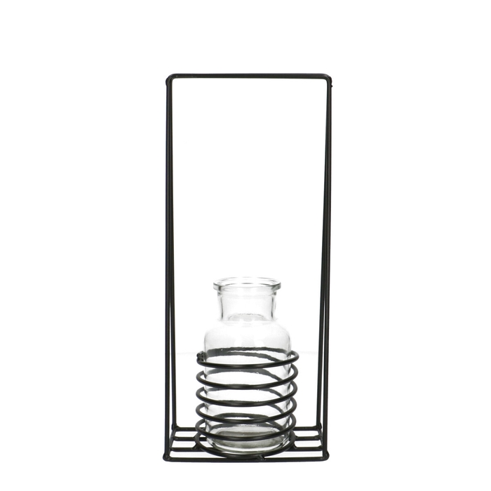 <h4>Glass Container met.1bottle d5/7*12cm</h4>