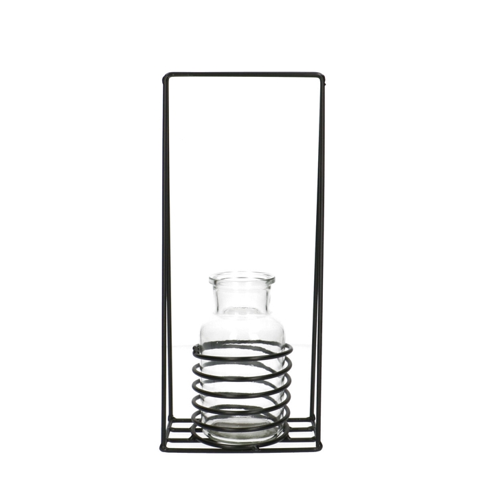 <h4>Glas Houder metal 1fles d5/7*12cm</h4>