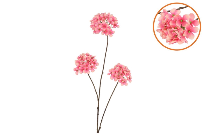 <h4>Silk Hydrangea Branch Pink 85cm</h4>