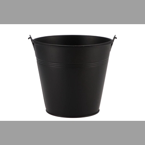 Zinc Basic Black Bucket 16x14,5cm Nm