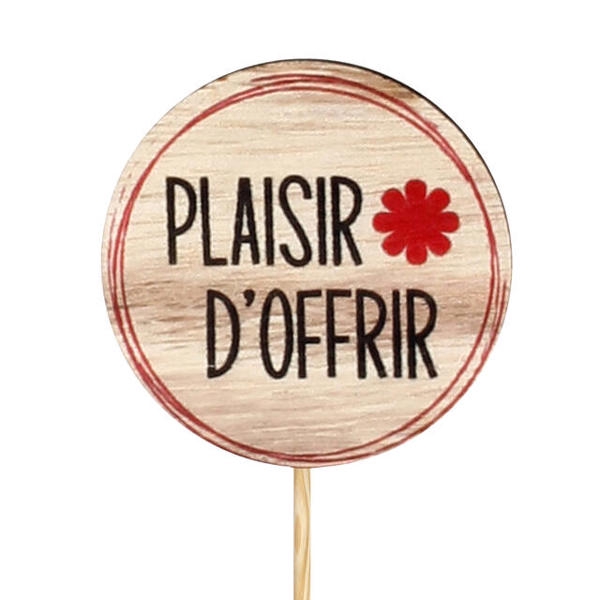 <h4>Bijsteker D'offrir hout 6cm+50cm stok rood</h4>