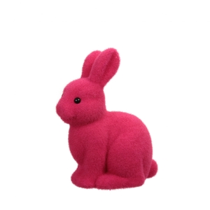 Easter Rabbit flock d12*21cm