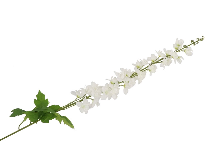 Silk Delphinium Tak White 115cm