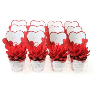 Potcover Little Love Velvet Red