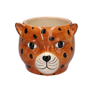 DF03-666650547 - Pot Cheetah 17.7x16.5x13.7 brown