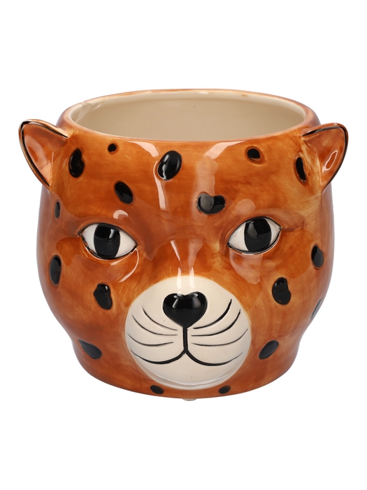<h4>DF03-666650547 - Pot Cheetah 17.7x16.5x13.7 brown</h4>