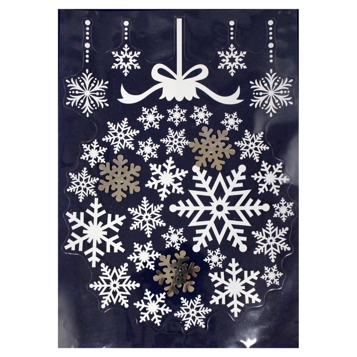 <h4>DF12-RD-60490 - Sticker snowflake 28,5x40cm</h4>