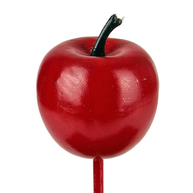 <h4>Bijsteker appel glans foam 4cm+12cm stok rood</h4>