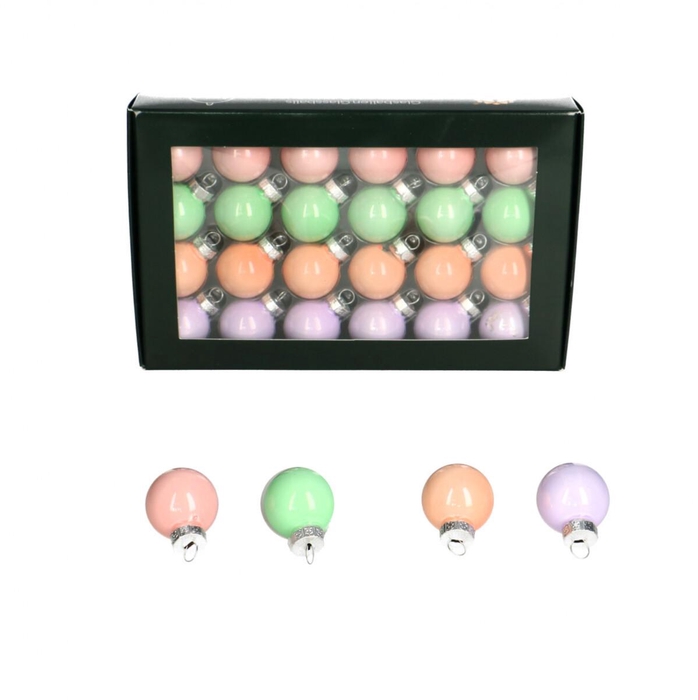 <h4>Christmas bauble Ball  25mm pearl x24</h4>