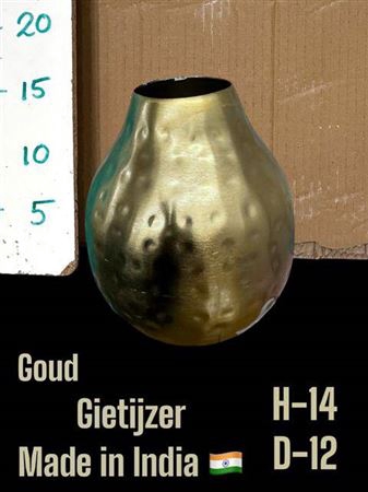 <h4>Gietijzer Pot Gold H14 D12</h4>