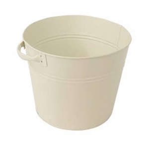 Bucket Bologna zinc 30xH27cm cream