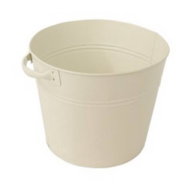 <h4>Bucket Bologna zinc 30xH27cm cream</h4>