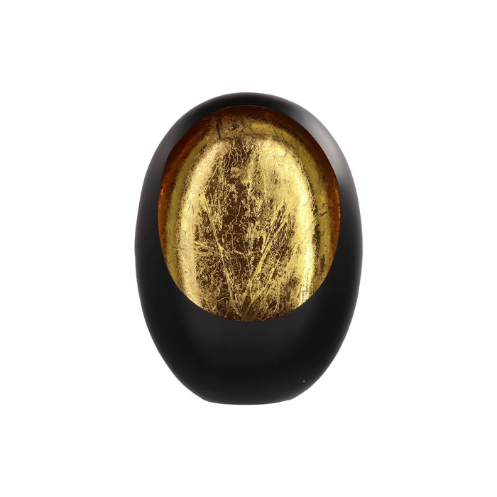 <h4>Marrakech Black/gold Egg T-light 31x14x40cm</h4>