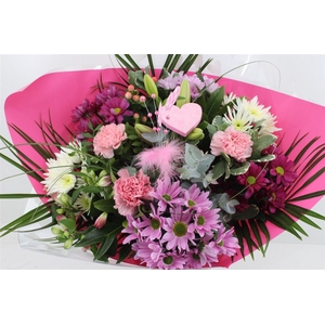 Boeket Groot Roze Valentijn