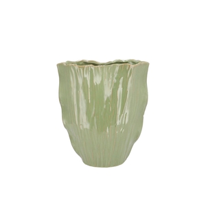 Lima Pistache Vase Oval Double 24x13x26cm