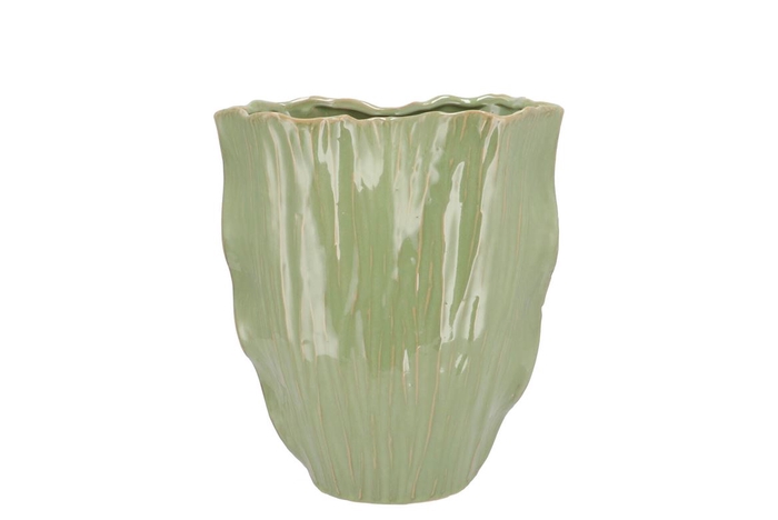 <h4>Lima Pistache Vase Oval Double 24x13x26cm</h4>