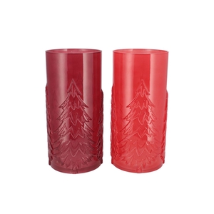 Ruby Jolly Red T-light Forrest Ass 15x33cm