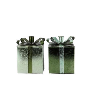 Glam Nordic Green Mix Candle Holder Ass 9x14cm