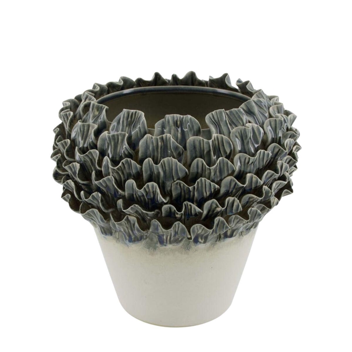 <h4>Keramiek Exclusief Waves vaas d24.5*23.5cm</h4>