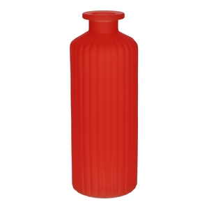 DF02-666113700 - Bottle Caro lines d4.5/7.5xh20 cherry red matt
