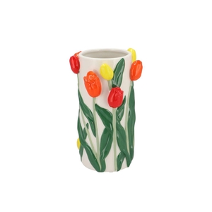 Isa Dutch Orange/yellow/red Mix Cilinder Tulip 14x14x23cm Nm
