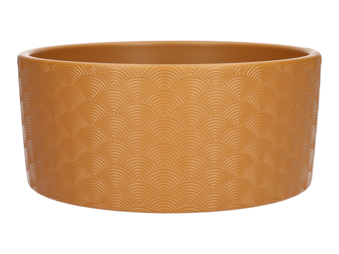 DF03-884724900 - Planter Napoli d22.5xh10.1 caramel matt