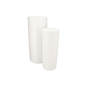 Bliss White Stand S/2 Round 30x30x80/38x38x100cm
