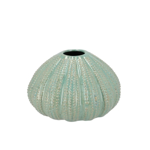 Pearl Green Vase Urchin 16x16x10cm Nm
