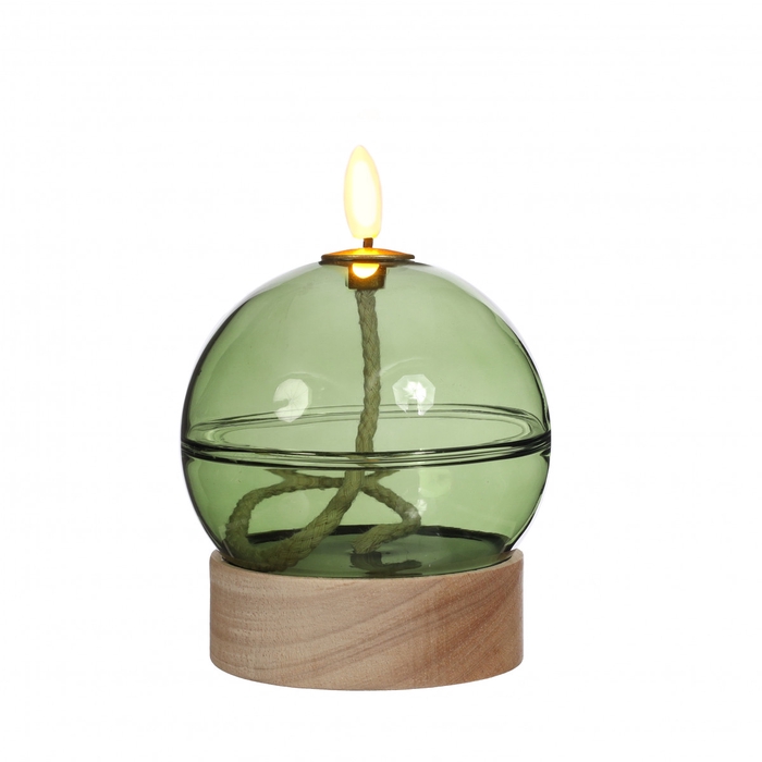 <h4>Candle LED oil lamp d10*13.5cm</h4>