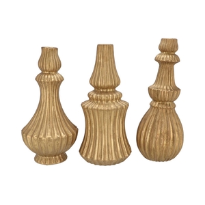 Mika Majestic Gold Vase Curves Ass 28x57cm