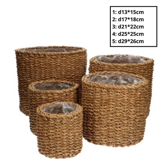 <h4>Basket sets Ido pot S/5 d29*26cm</h4>