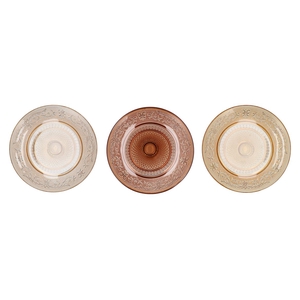Dayah Warm Sand Mix Glass Plate 32,5x2,5cm Ass P/1