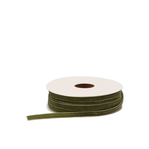 Ribbon Velvety 66 Moss Green 20mx6mm