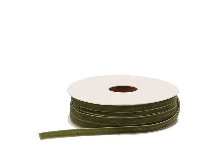 <h4>Ribbon Velvety (nr.66) Moss Green 20mx6mm</h4>