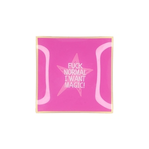 Plate Square Fuck Normal 18x18x2cm