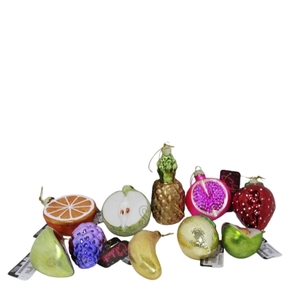 Kerstbal Fruit 9cm ass.