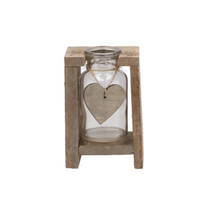 Love Wood Rack 1 Bottle 10x7x16cm