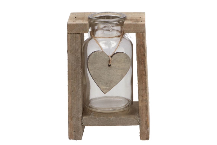 <h4>Love Wood Rack 1 Bottle 10x7x16cm</h4>