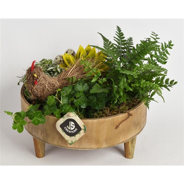 Hout etagiere rond dia 27cm