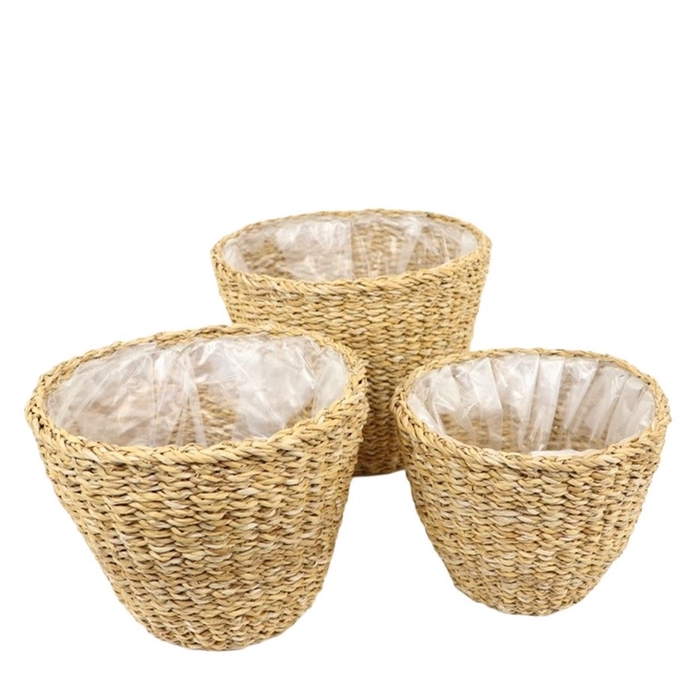 <h4>Basket sets Manatee Grass S/3 d33*25cm</h4>