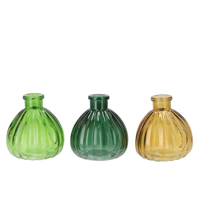 <h4>Karakum Forest Green Glass Bottle 9x9x10cm</h4>