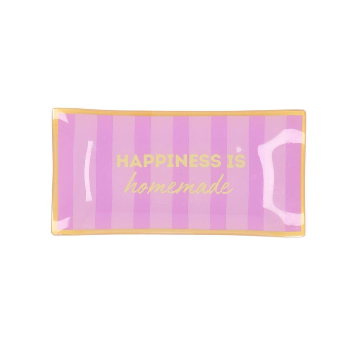 <h4>Plate Rectangle Happiness Is Homemade 20x10x2cm</h4>