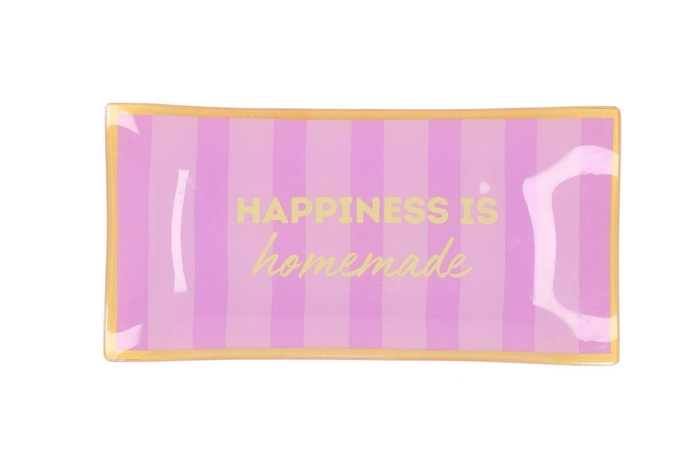Plate Rectangle Happiness Is Homemade 20x10x2cm