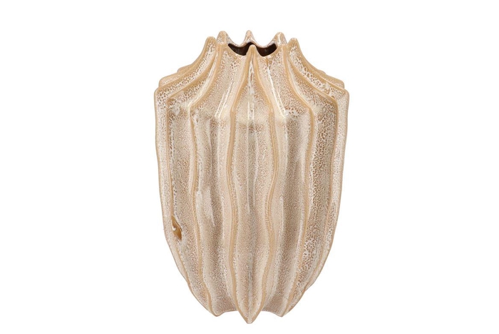 Juna Sand Vase Structure Long 25x25x37cm