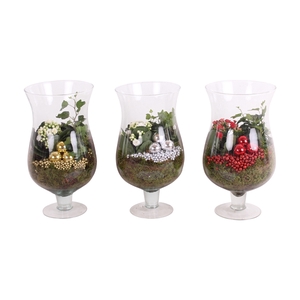 Christmas Arr. Indoor Glass Cognac Glass Large 17cm 2PP