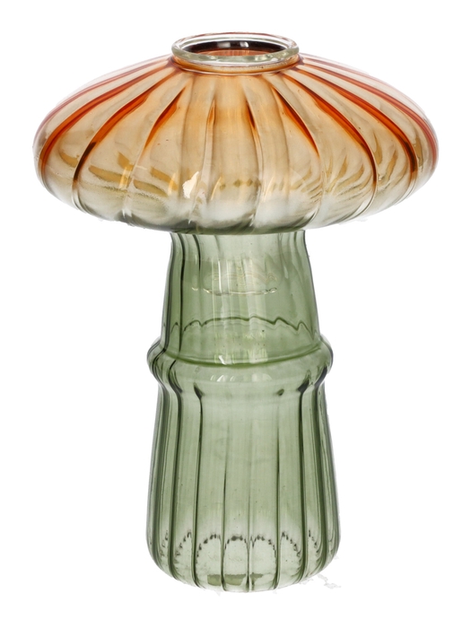 <h4>DF02-730300200 - Candle holder Russle d3.4/10xh13 green/orange</h4>