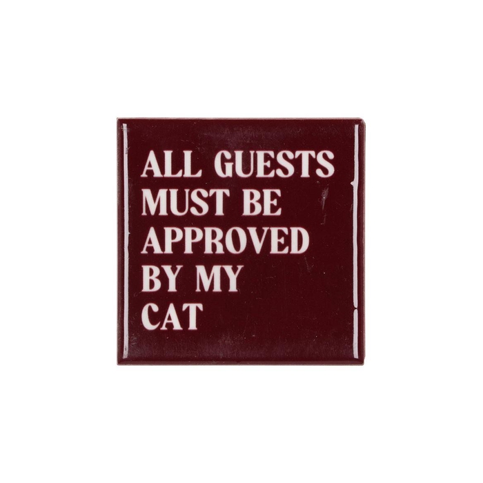 <h4>Tile All Guests Must Be Brown 10x10x1cm</h4>