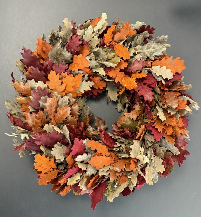 <h4>Dried wreath autumn no 6 oakleaves - 30 cm</h4>