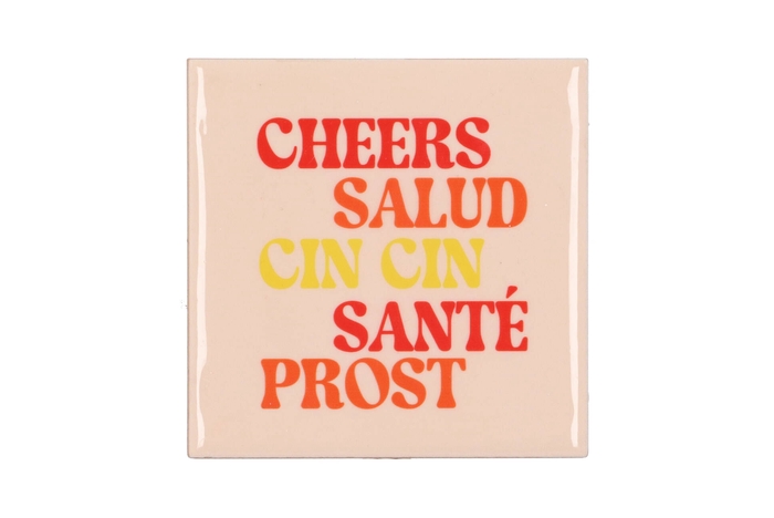 Tile Cheers Salud Pink 10x10x1cm