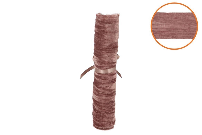 <h4>Ribbon Crushed Velvet Dark Pink 2mx26cm</h4>